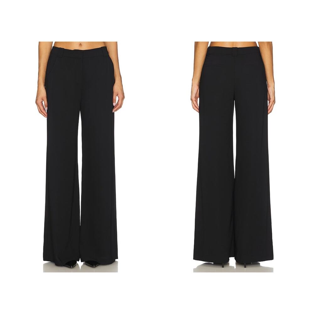 Amanda Uprichard Saddler Pants Trouser Pleated Wide Leg Work Office Old Money S